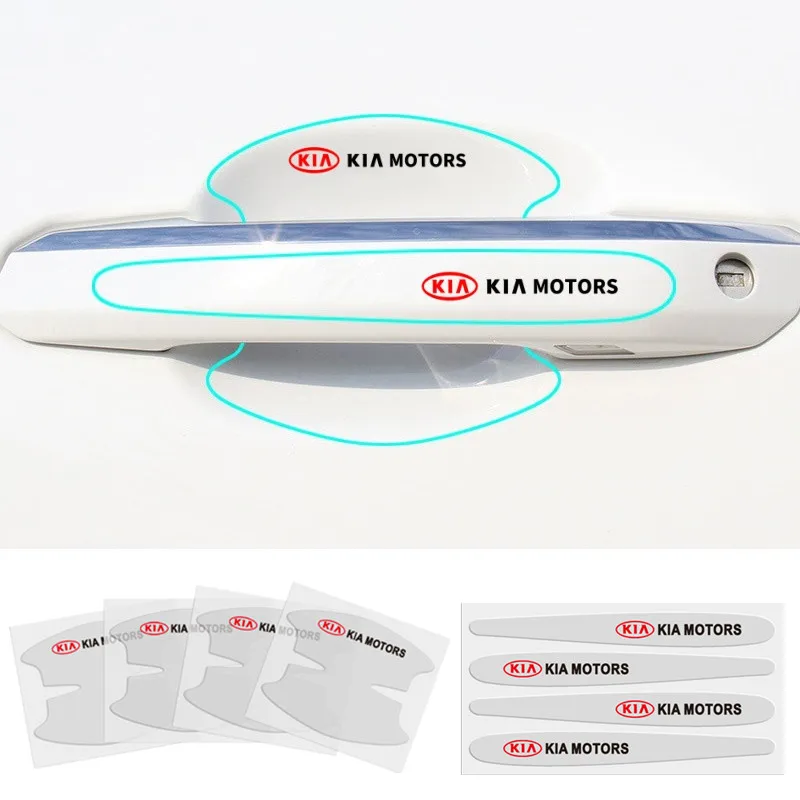 for KIA Sportage Rio Ceed Picanto K5 K9 Sorento Transparent Car Door Handle Bowl Sticker Anti-collision Strip auto Accessories