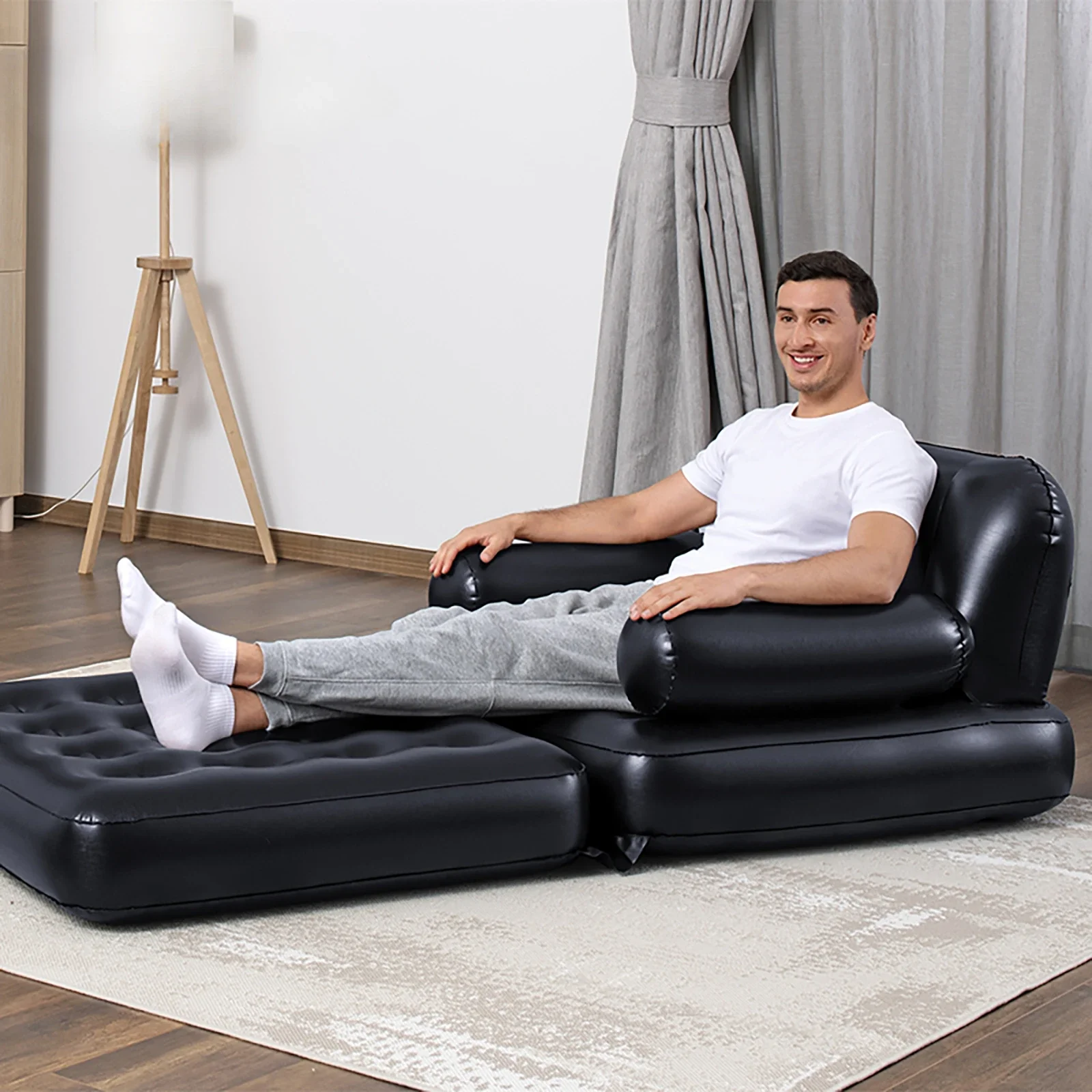 

For Bestway 75054 Inflatable Sofa, Outdoor Blow Up Sofa Bed Inflatable Sofa, Adult Inflatable Chair, Double Bed Size