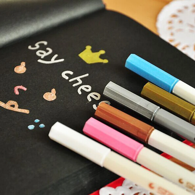 DIY Cute Kawaii Water Chalk Pen Watercolor Gel Pen for Black Board Photo album Home Decoration Scrapbooking Free shipping