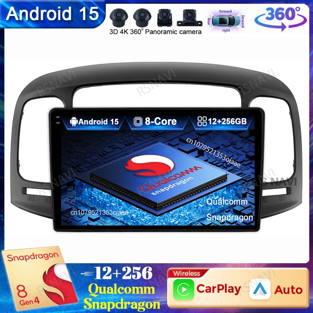 

Android 15 Car Radio For Hyundai Accent 3 2006 - 2011 BT Head Unit 4G LTE Qualcomm DVD Multimedia GPS Viedo Player DSP 5G WIFI
