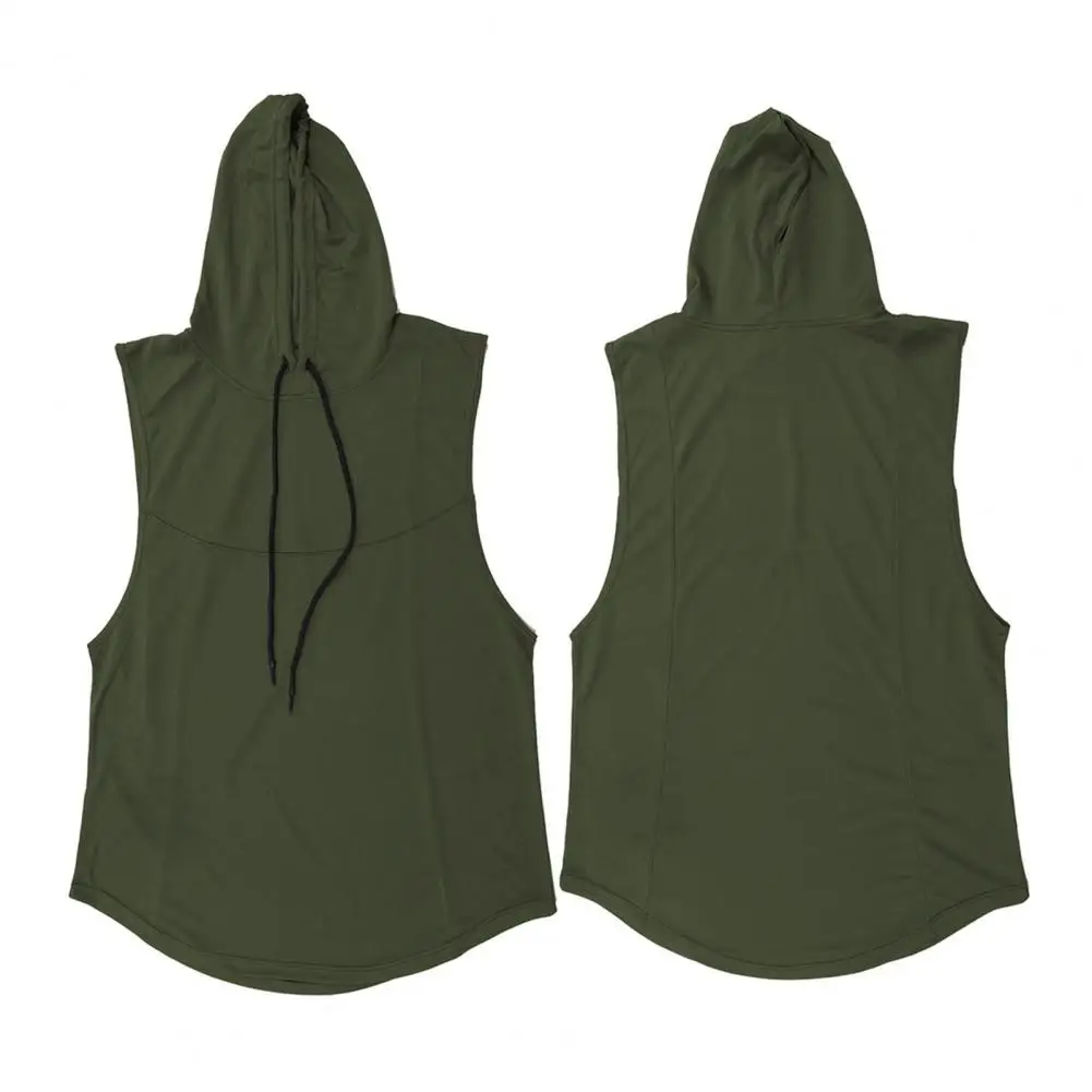 2025 Fashion Summer Korean Fashion Men's Sleeveless Casual Vest Style Hooded Thin Vest Men Outdoor Sports Gym Vest