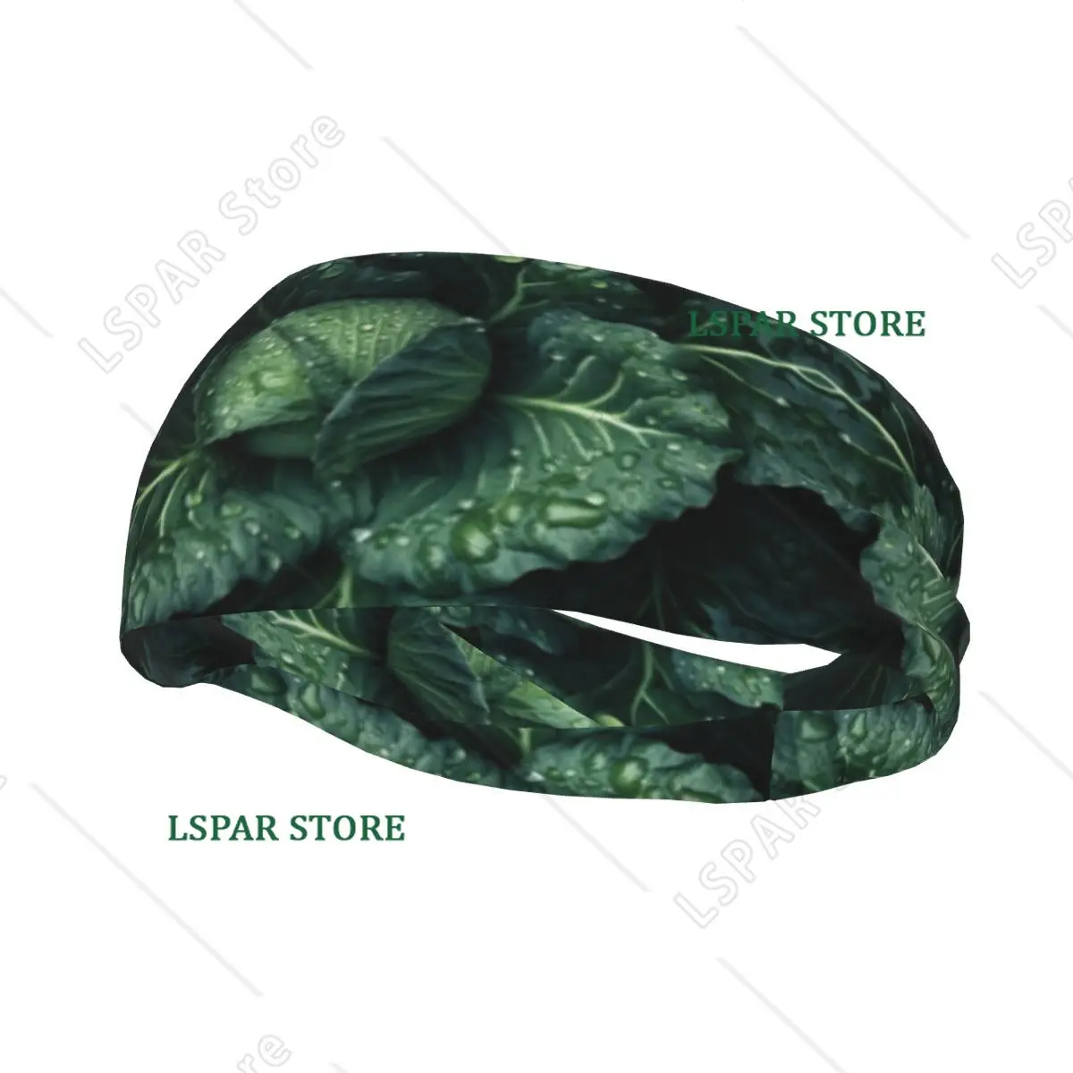 Sports Sweatband Breathable Headband Sweat Hair Head Band Fresh Cabbage With Water Drops Print Yoga Headband