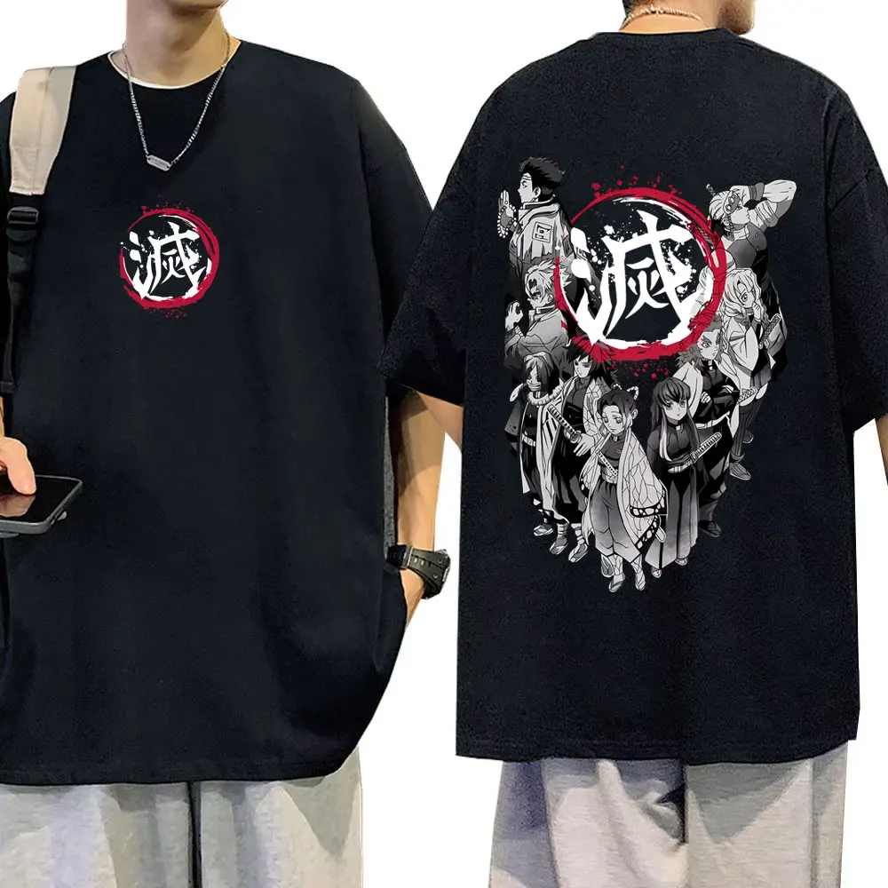 

Anime Demon Slayer Hashira Members Logo Graphic t-shirt male vintage casual t shirts Men Women Clothing Fashion Oversized tshirt