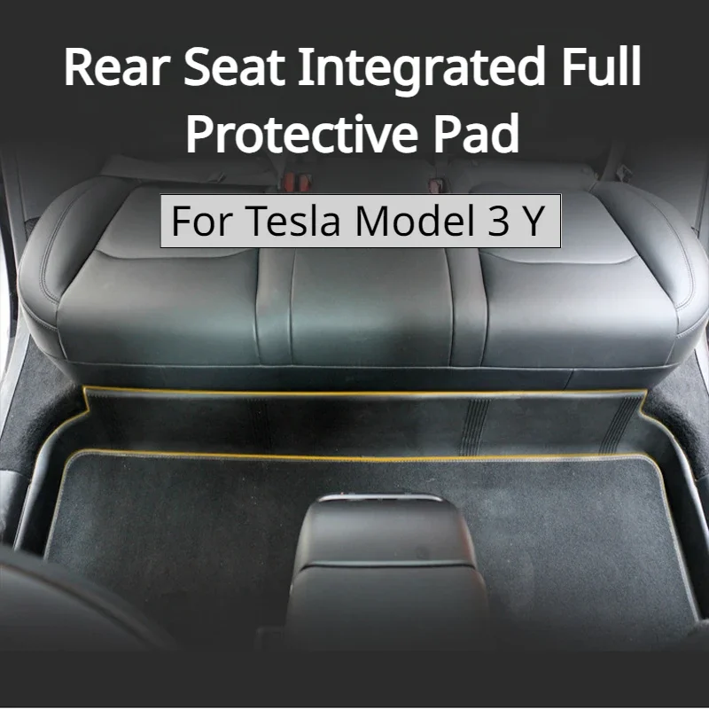 

Rear Seat Integrated Full Protective Pad for Tesla Model 3 Y TPE Under Seat Anti Kick Guard Cover Modely Car Interior Accessorie