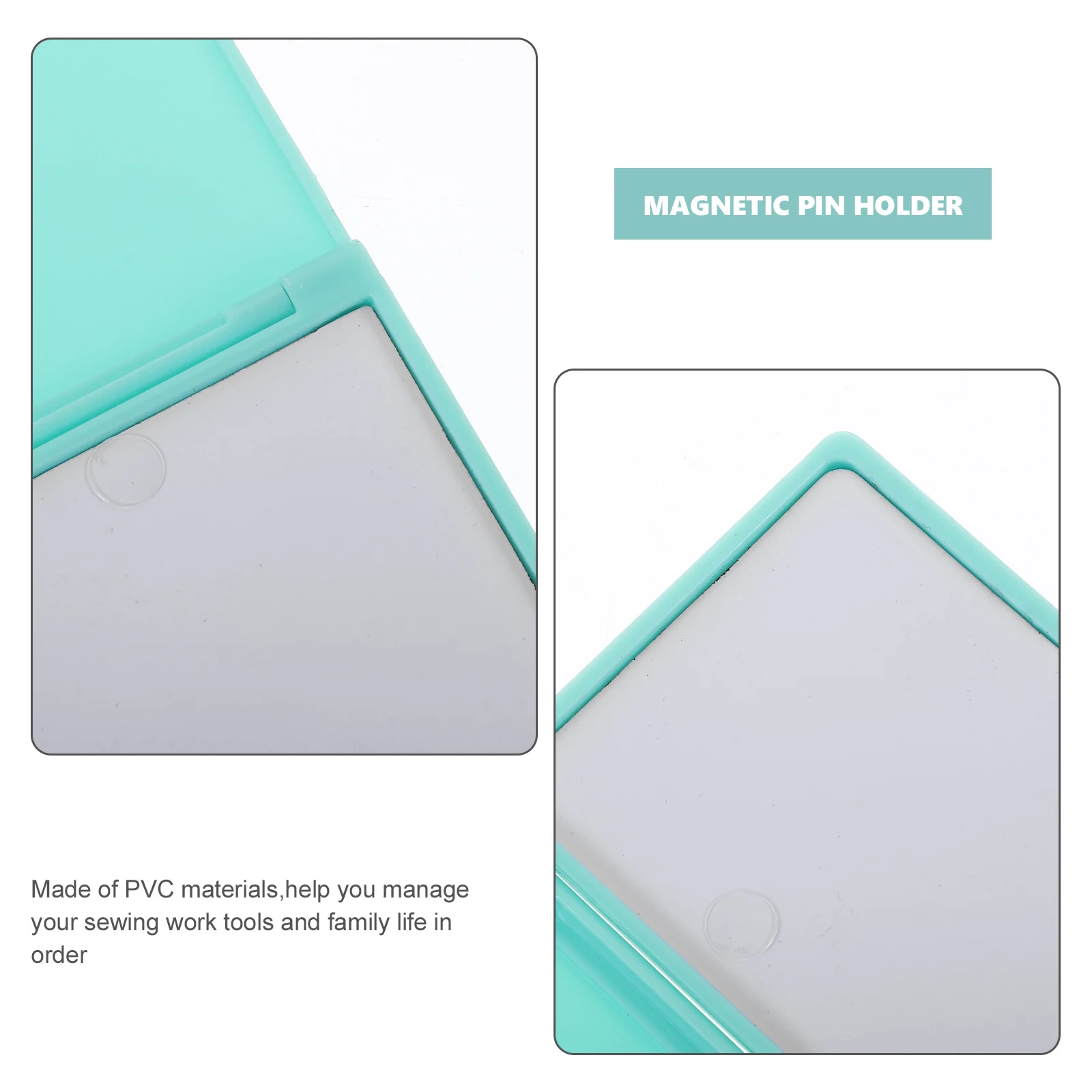 

Magnetic Sewing Needle Holder Box For Pins Clips Screws Durable Pvc Portable Cross Stitch Tool Storage Container Home Office