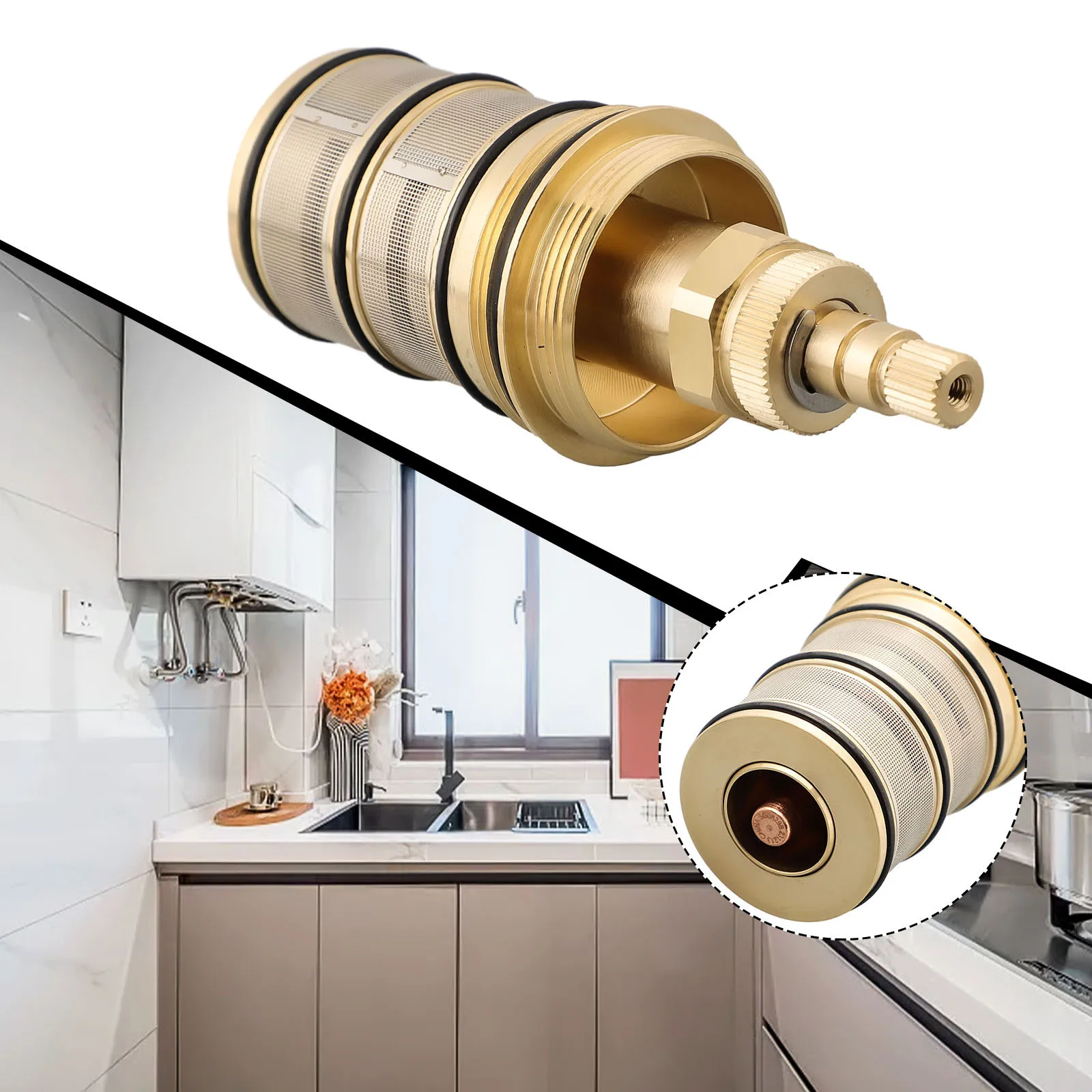 Plumbing Fixtures Garden Tools Home Improvement Faucet Valve Thermostatic Spool Repair Kit Brass Brass Replacement Shower Mixer