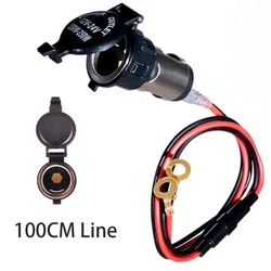 120W 10A 12V-24V Car Cigarette Lighter Female Socket Power Plug with Waterproof Cover Case DC Charger Socket Outlet For Car DVR