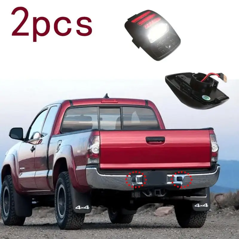 

Two white LED license plate lights, rear license plate lights, easy to install, suitable for Tacoma models 2005-2015