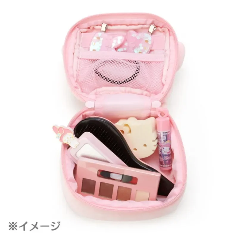 Sanrios Kuromi Mymelody Cinnamoroll kawaii Cartoon Plush Makeup Bag Anime Doll Toys Travel Toiletries Organizer Stationery Box