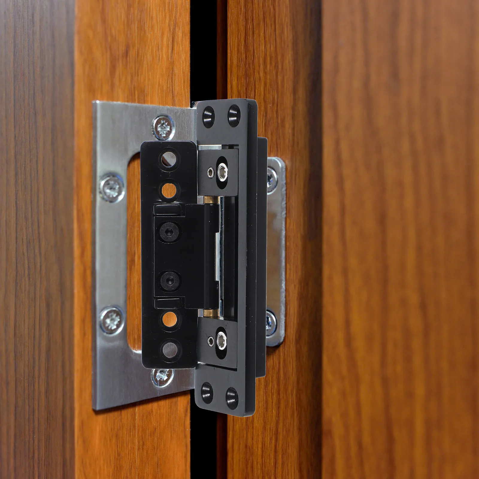 

1 set 1 Set Hidden Door Hinges Invisible Metal Hinge For Wood Screen Barn Cabinet Garage Door Replacement Durable Hinge Supplies