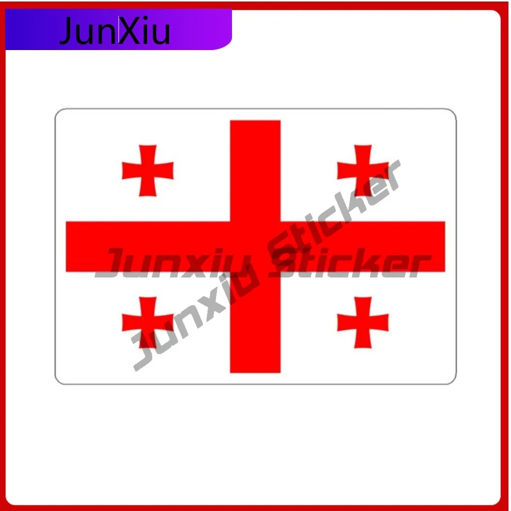 

Georgia Flag Travel Sticker Accessories Waterproof Stickers Souvenir Decoration Car Bicycle Skateboard Laptop Rv Camper Laptop