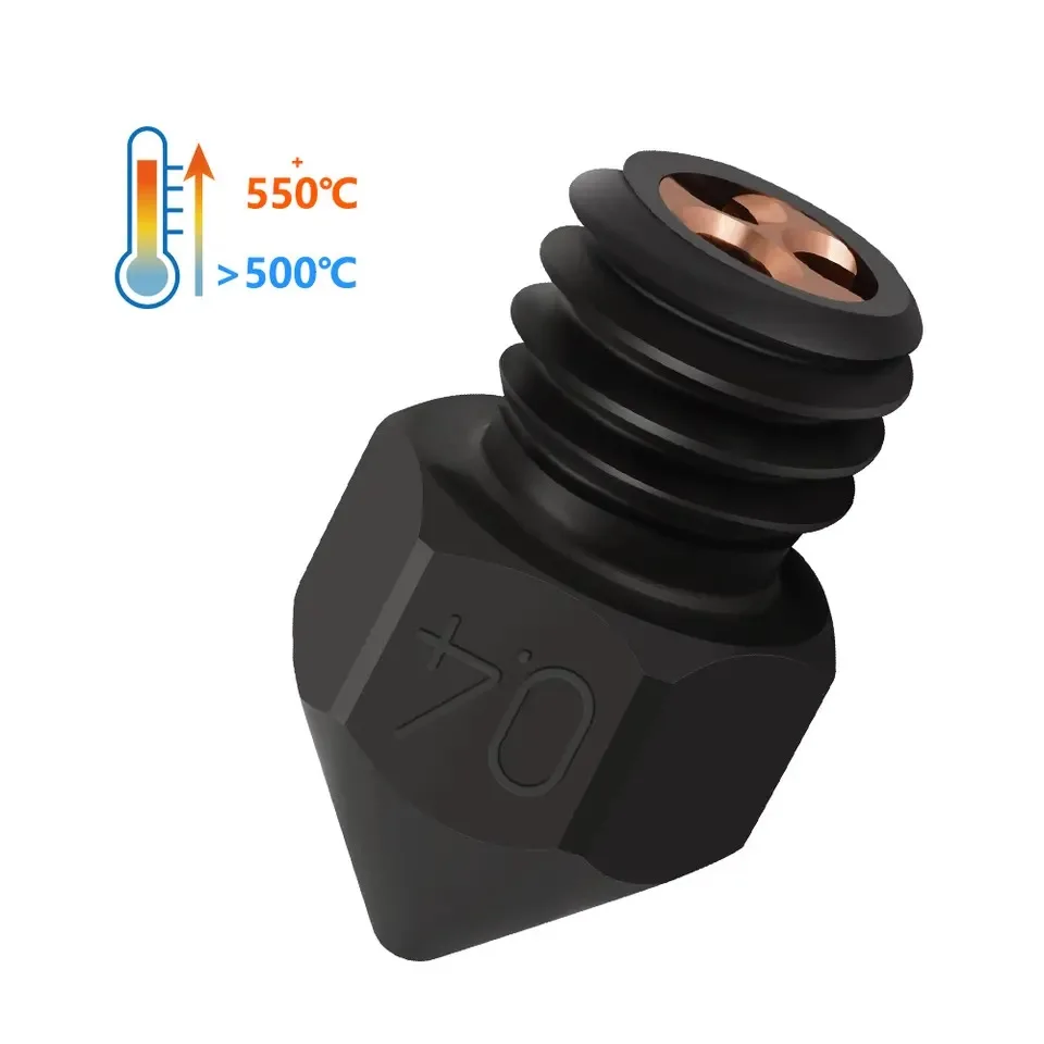 Bico de aço do filamento do Ni do clone de alto fluxo, 3D Printer Nozzles, Novo, CHT, 0.2mm, 0.4mm, 0.6mm, 0.8mm, 1.0mm, 1.2mm, 1.75mm, MK8