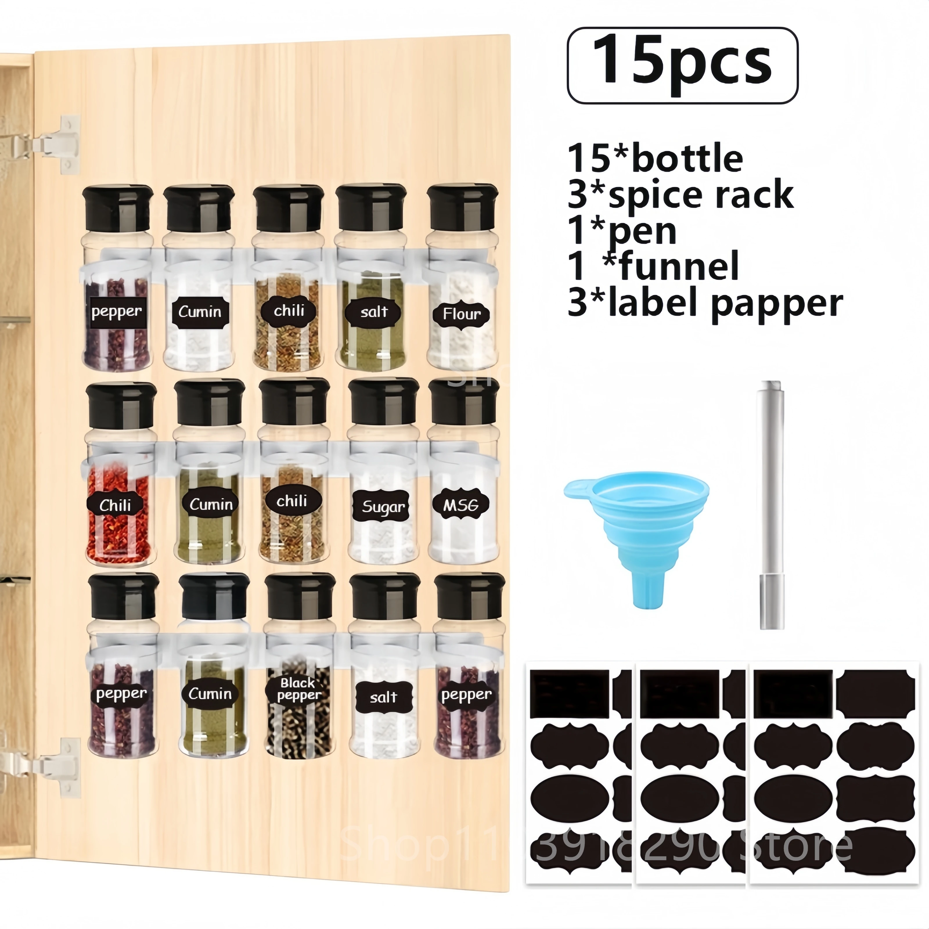 5/10/15/20 Pc Potten Voor Kruiden Zout En Peper Shaker Kruiden Pot Spice organizer Plastic Barbecue Kruiderij Keuken Gadget Tool