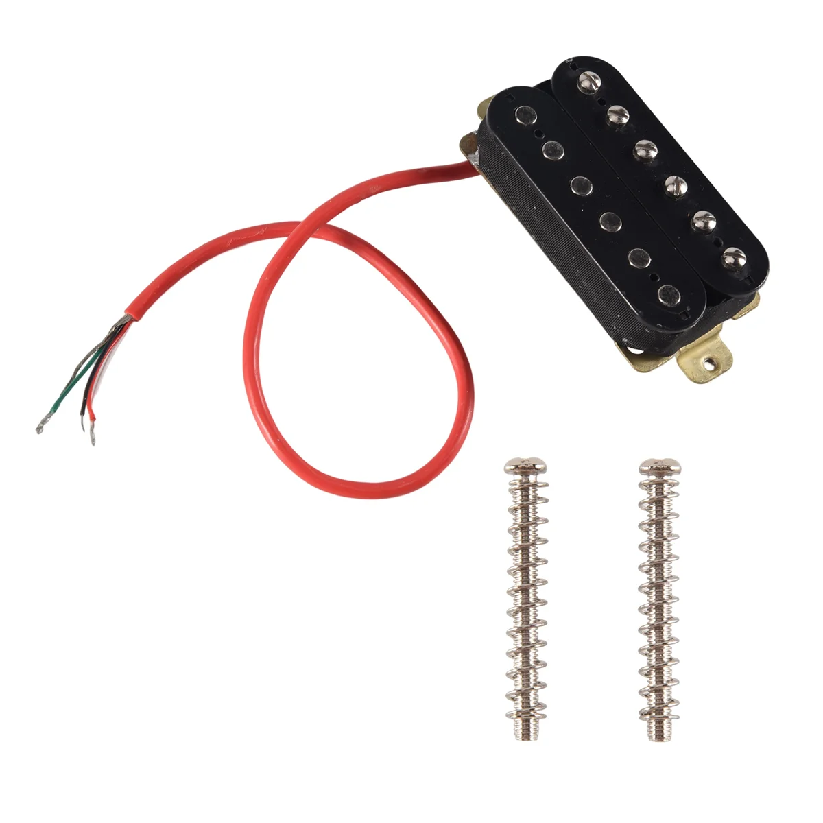 Pastillas Humbucker para guitarra eléctrica, puente Alnico V, negro