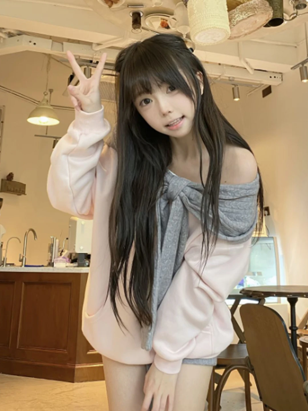 

Retro Gentle Sle One oulder Top orts Two-Piece Set Youthful Spring Collection Comfortable Warm Mid-Spring Faion