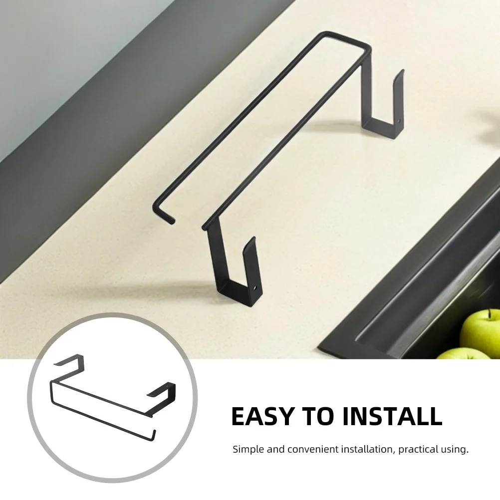 Porte-serviettes en papier mural, étagère de cuisine sous-meuble, support de rangement en fer, organisateur en forme de U, blanc, gain de place