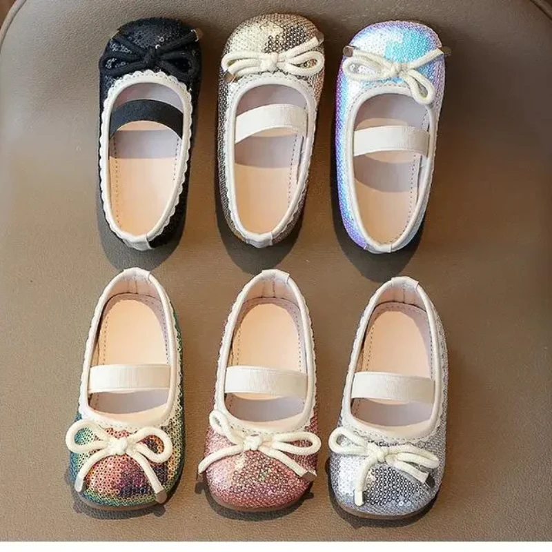 New Vintage Simple Style  Ballet Flats Children Cute Candy Colors Toddler Girl Ballet Flats Girls  Kids Slip-on Leather Shoes