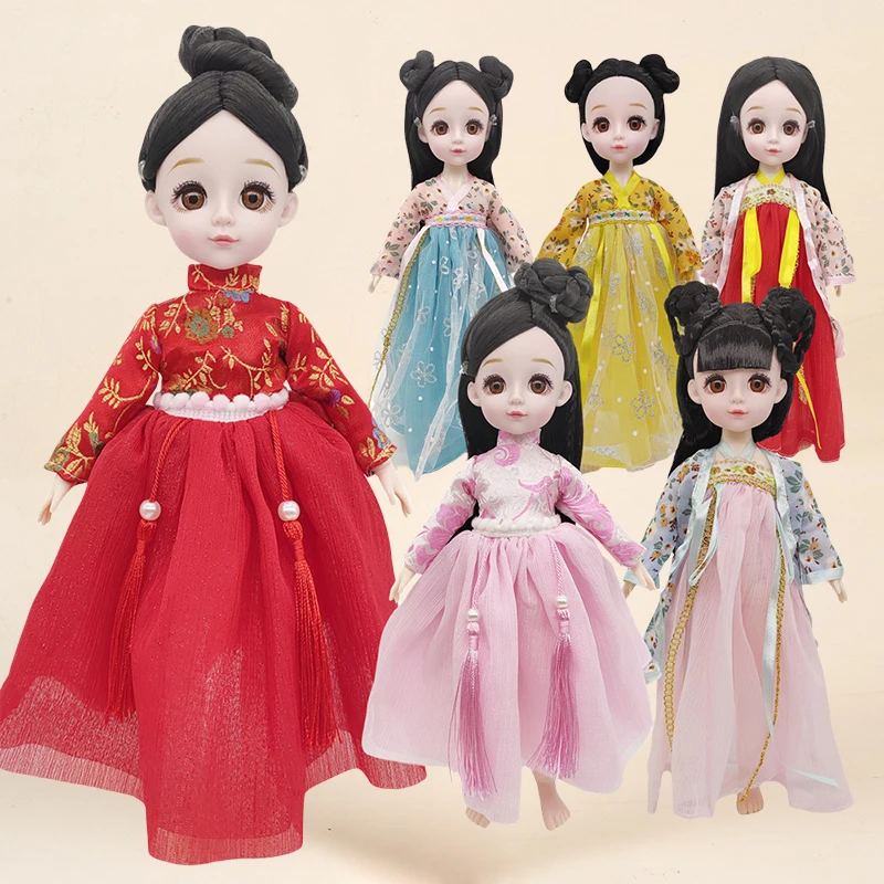 Chinese Style Ancient Costume Clothing 1/6 BJD Doll Outfit 30cm Doll Changing Clothes Accessories