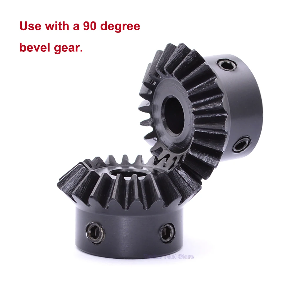 1PCS 1:1 Bevel Gear 1Module 20/25/30 Teeth 45# Steel 90 Degrees Meshing Angle Steel Gear Inner Hole Bore 5/6/8//10/12/14/15mm - Image 5