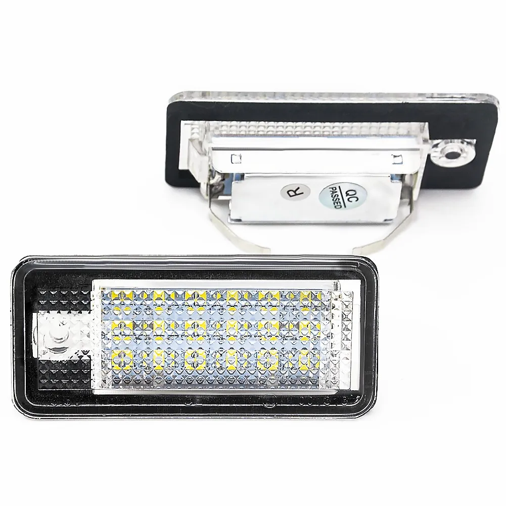 

18 LED 6000K License Number Plate Light Lamp For Audi A3 S3 A4 S4 B6 B7 A6 S6 A8 Q7 NO Canbus Error