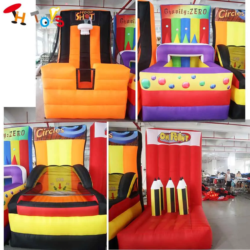 

Hoop Shot Gravity Zero надувные 4 в 1, комбинированные карнавальные игры, коммерческие надувные спортивные игры, игрушки для вечеринок