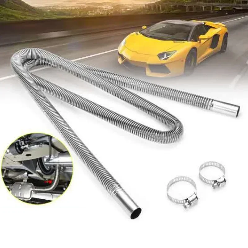 NEW 60cm-300cm Air Diesel Parking Heater Stainless Steel Exhaust Pipe Tube Gas Vent Hose Car Truck VAN