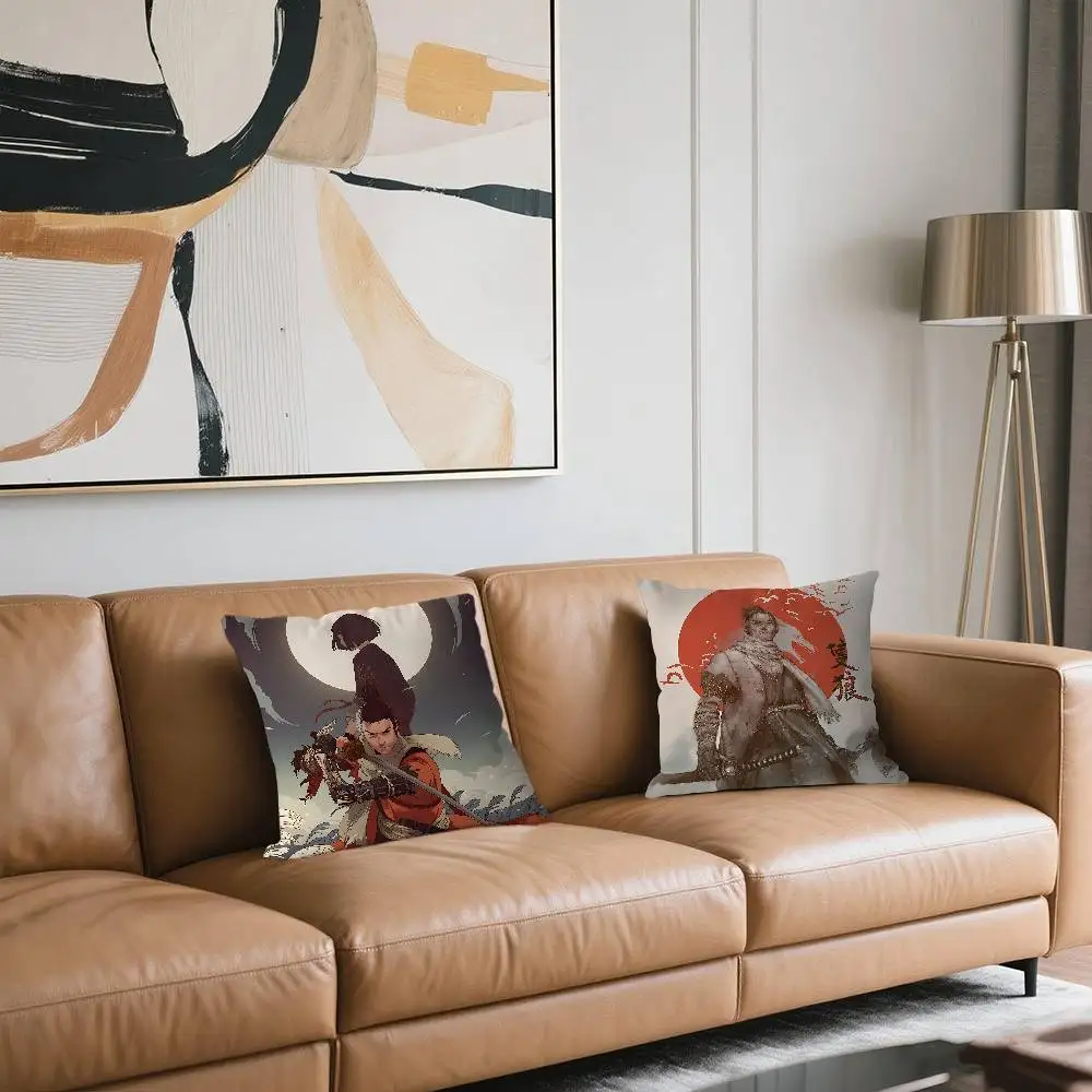 Sekiro Shadows يموت مرتين المخدة تون هدية غطاء الوسادة غرفة نوم المنزل أريكة كرسي مقعد ديكور كيس وسادة