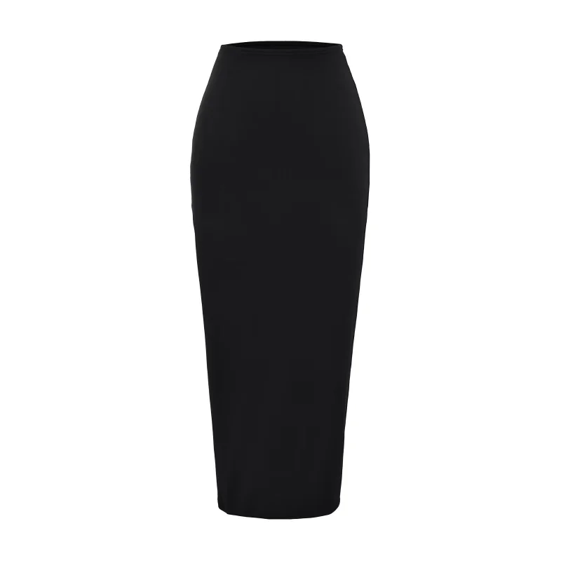 

Slimming Effectiven Basic Sle Women's Skirt Sexy Trendy Long Skirt Elastici H-ape Polyester Fiber Casual Wear