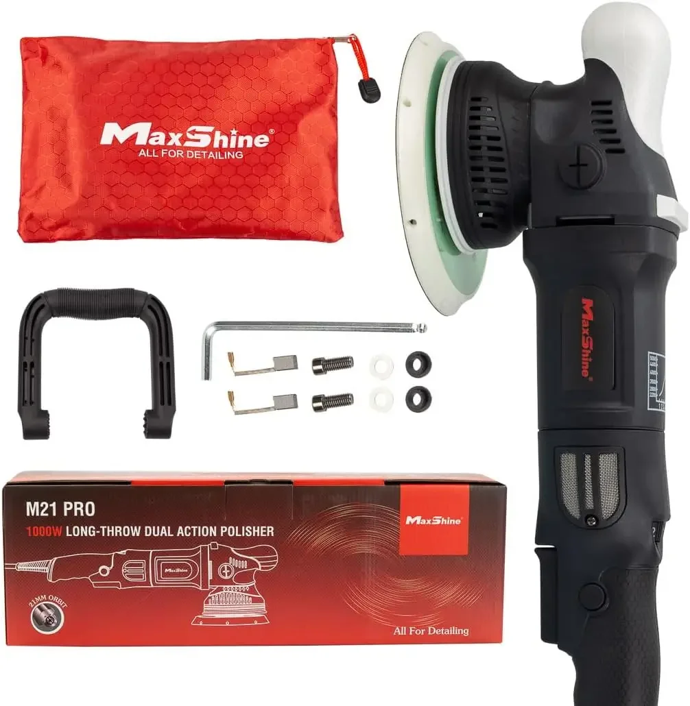 

Dual Action Polisher - Powerful 1000W, 6-Spd, 21mm Throw, Auto Detailing Tool, Buffer,