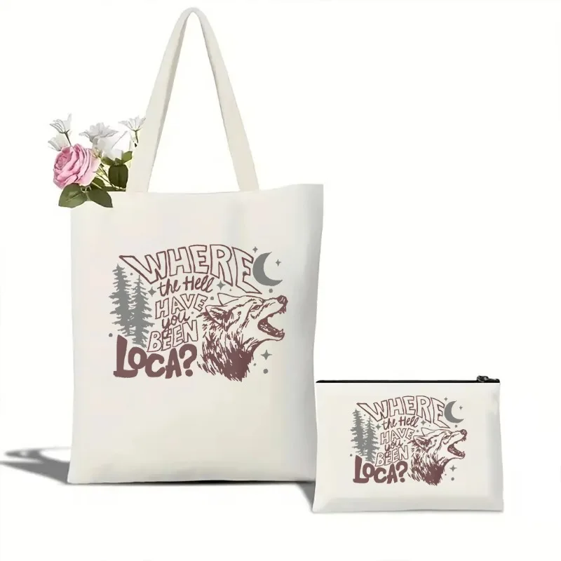 

Loca Inspired Canvas BagVintage Bella Where The Hell Have You Been Bella Loca Movie Women's Portable Shoulder Bag Twilight Bag