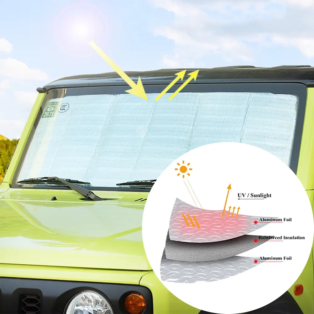 Front Windshield Sun Shade Hood Heat Insulation Soundproof Cotton for Suzuki Jimny JB64 JB74 2019-2026 Interior Part Accessories