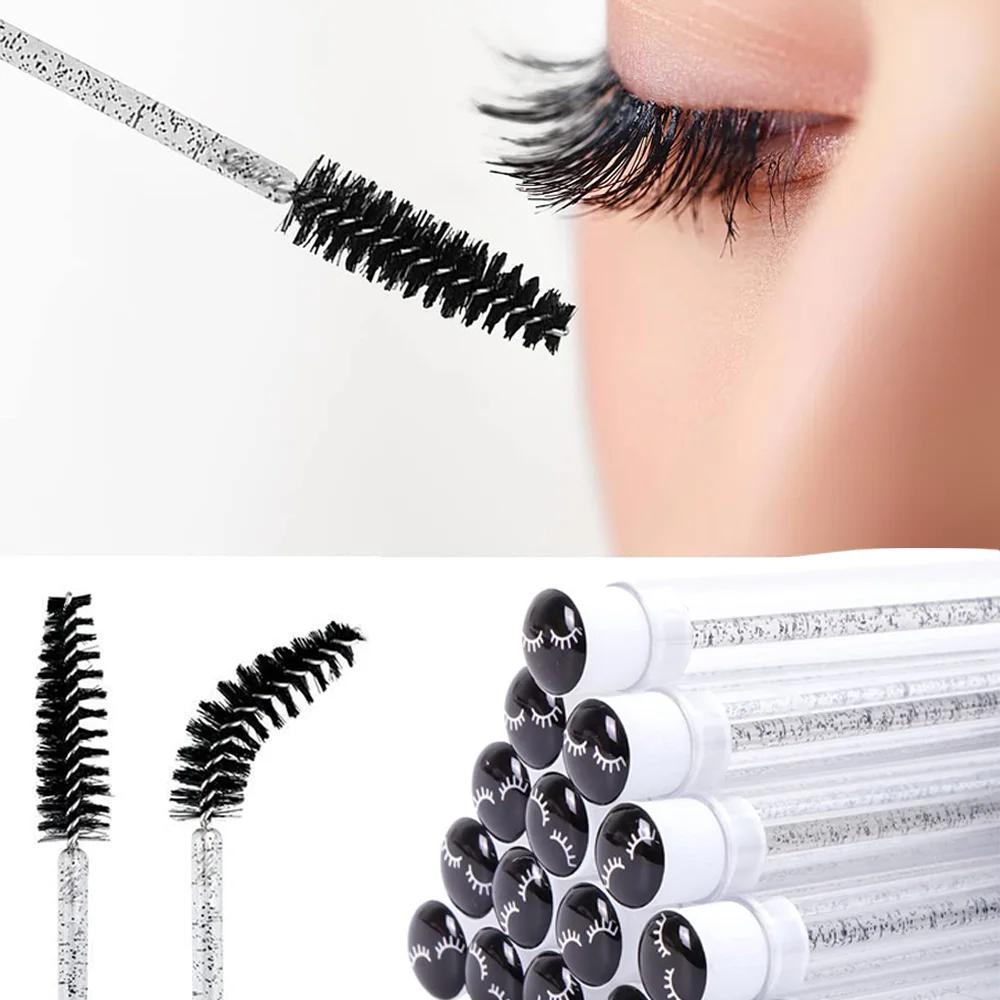 25/50Pcs Eyelash Brush Tubes Crystal Lash Mascara Wands Eyebrow Comb Spoolies Container Lashes Brushes Applicators Makeup Tools image 4