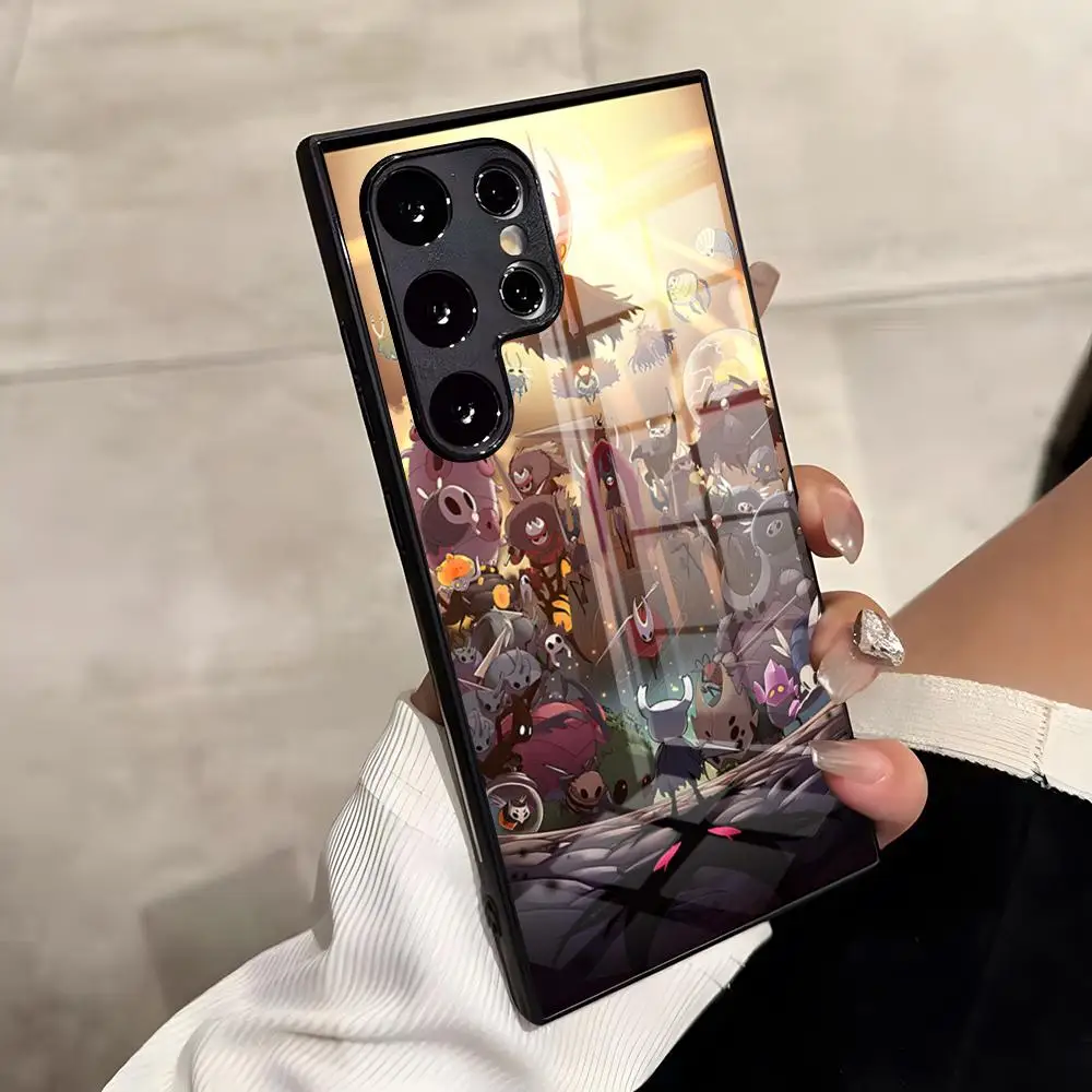 Hollow Knight Handyhülle für Samsung S26 S25 Edge Ultra S23 S22 S21 S20 Ultra Plus S24 Fe A54 A53 A25 Glasabdeckung