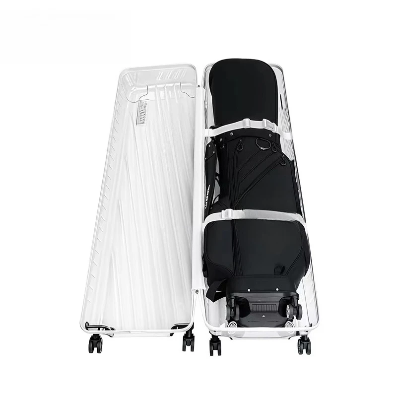 Large Capacity Transparent Waterproof Hardshell Airline Checked Golf Travel Bag with Wheel 5.55kg Zipper Closure view 3