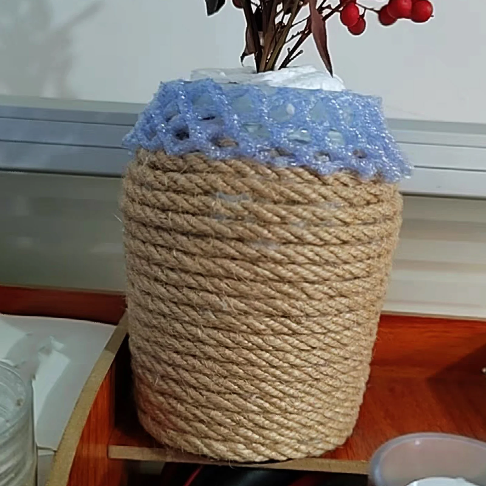 

1 Set Packaging Jute Twine Craft Rope For Christmas Tree Decor Candy Boxes Gift Wrapping Decorative Handworked Rope Party Supply