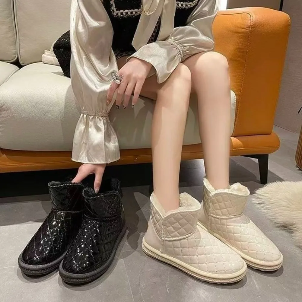 2026 Women’s Shoes Snow Fur Boots Sneakers Women Waterproof Winter Warm Shoe For Ladies Non-slip Rubber Sole Ankle Boots view 2