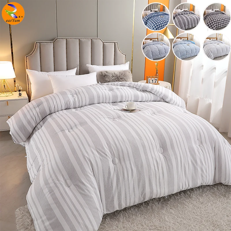 

160*210 210*220 200*230cm Cheap 100% Polyester thick warm Bed Sleeping Duvets thick winter Quilt double Couple bed Comforter