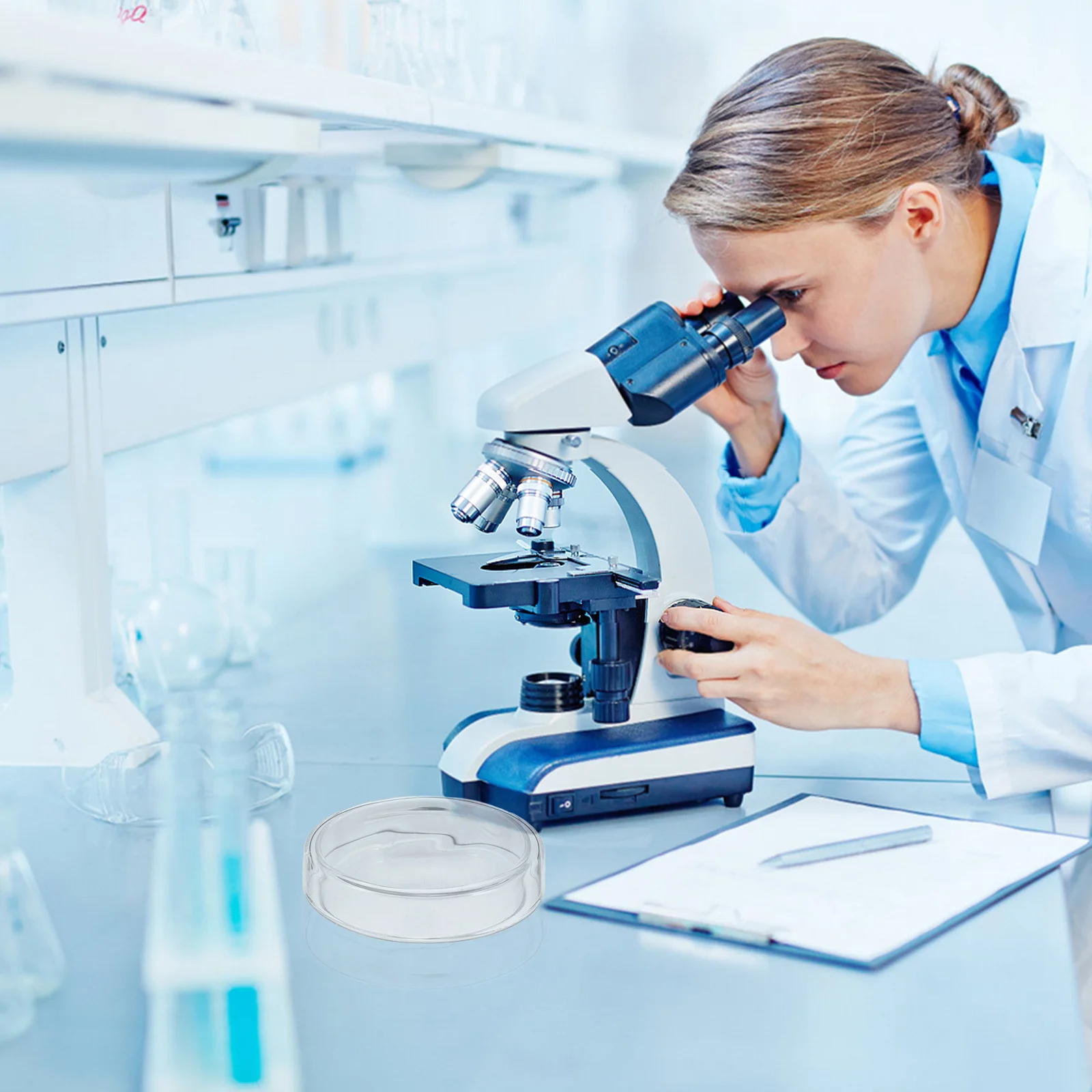 

1Set Lab Petri Dish Glass Culture Plate for Tissue Culture Secure Lid Reusable Petri Dishes for Laboratory Experiments Science