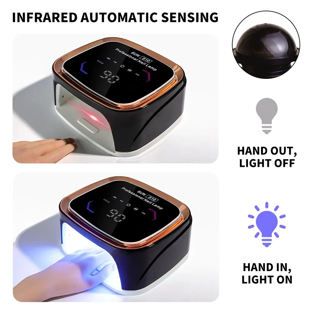 Profissional Recarregável Prego UV LED Secador Da Lâmpada, Display HD, Inteligente Sem Fio Prego Secagem Lâmpada, Fast Dry, Cura Todos Gel polonês