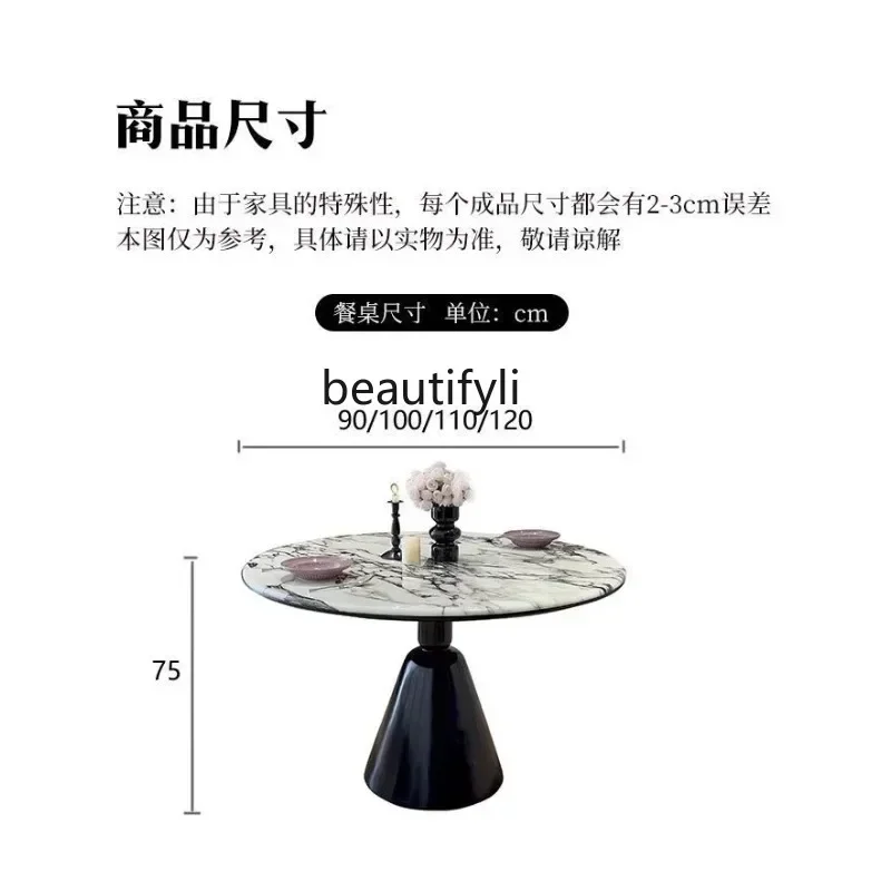 Q181 French antique light luxury high-end oval small apartment marble dining table simple modern dining table household
