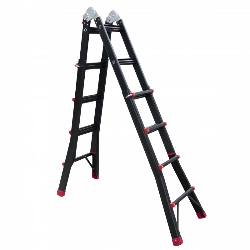 custom.Industrial Design Multi-Purpose Aluminum Extension Ladder Foldable Step Stairs Apartment or Warehouse Outdoor Applica