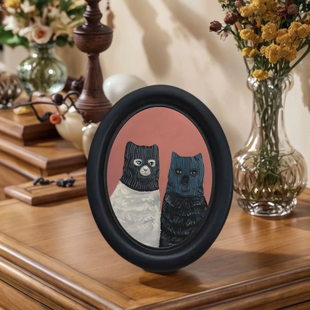 1 Piece of Quirky Robber Cat Wall Decoration, Fun Cat with a Hood, Unique Creative Desktop Ornament, Quirky Home Decor, Exclusive Gift for Cat Lovers view 6