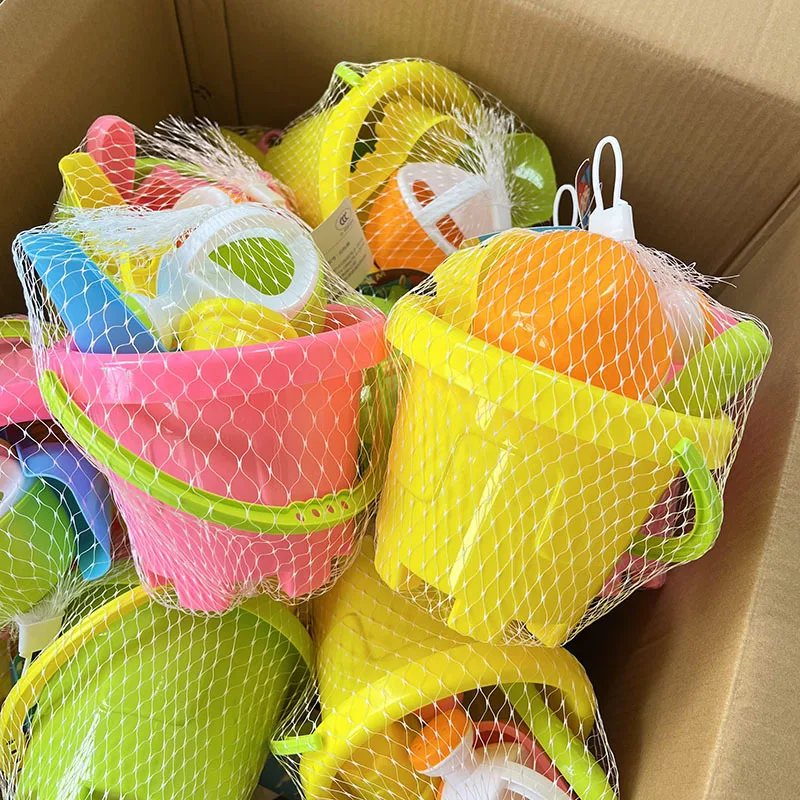 Conjunto de Brinquedo de Balde de Praia Infantil, Ferramentas Criativas para Escavar Areia, Molde Pá, Presente de Verão, 6 Peças