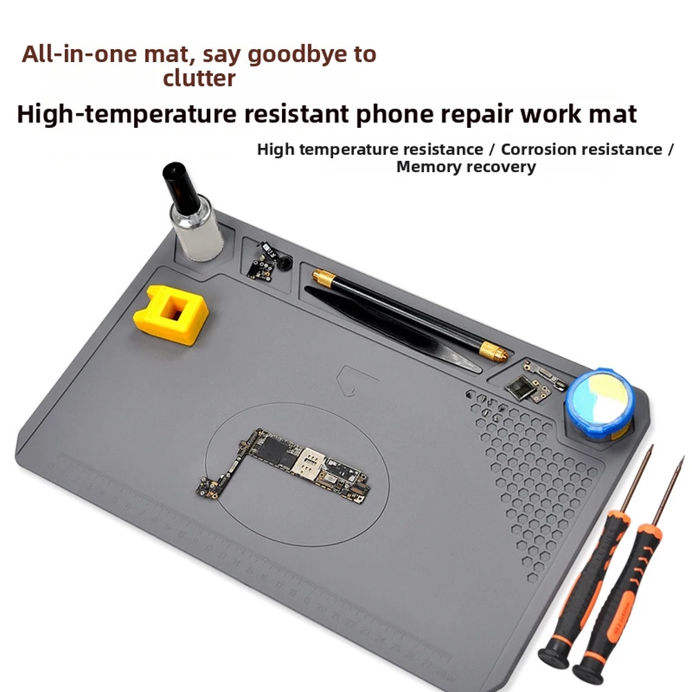 Silicone Work Mat Designed for Mobile Repair Stations With Heat Concentration Capability and Friendly Reusable