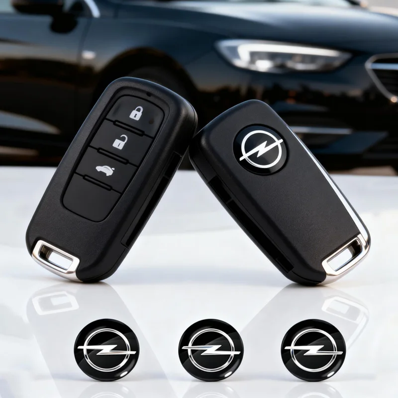 14mm Car Remote Key Stickers Badge Emblem Car Accessories For Opel Astra j Insignia Astra g Corsa Zafira b Mokka Vivaro Meriva