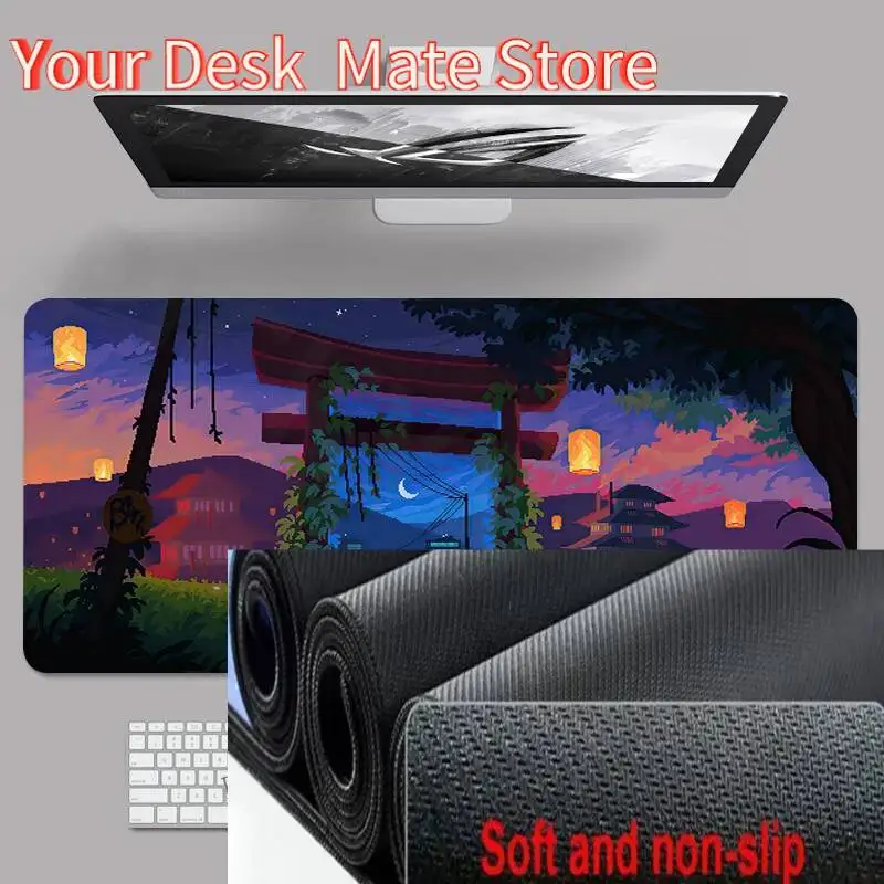 Pixel Mouse Pads Gaming Mousepad Locking Edge Gamer Mouse Mat Keyboard Mats Desk Pad Mousepads XXL 90x40cm For Computer