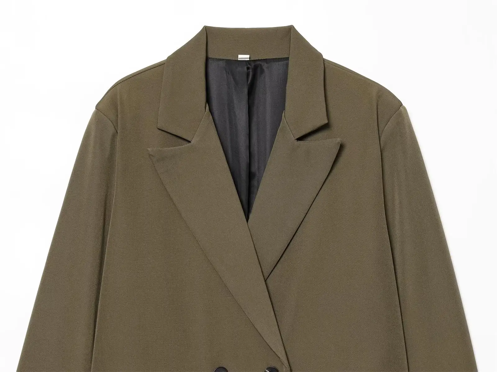 Modischer Damen-Blazer Büro-Dame Langarm Doppelreihiger Mittellanger Casual-Anzug Mantel Elegante Schlichte Stilvolle Oberbekleidung – Detail 21