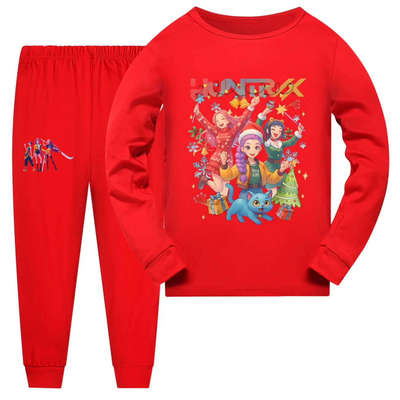 

Kpop Demon Hunters Kids Clothes Rumi Mira Zoey Girls Pajama Set Fashion Boys Long Sleeve Pyjamas Children Christmas Home Clothes