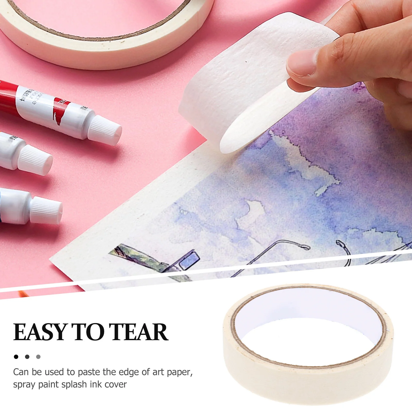 10 個の書き込み可能なマスキングテープ プレミアム取り外し可能な自己粘着テープ DIY 工芸品用 子供の描画 車のスプレー ペインターテープ アート