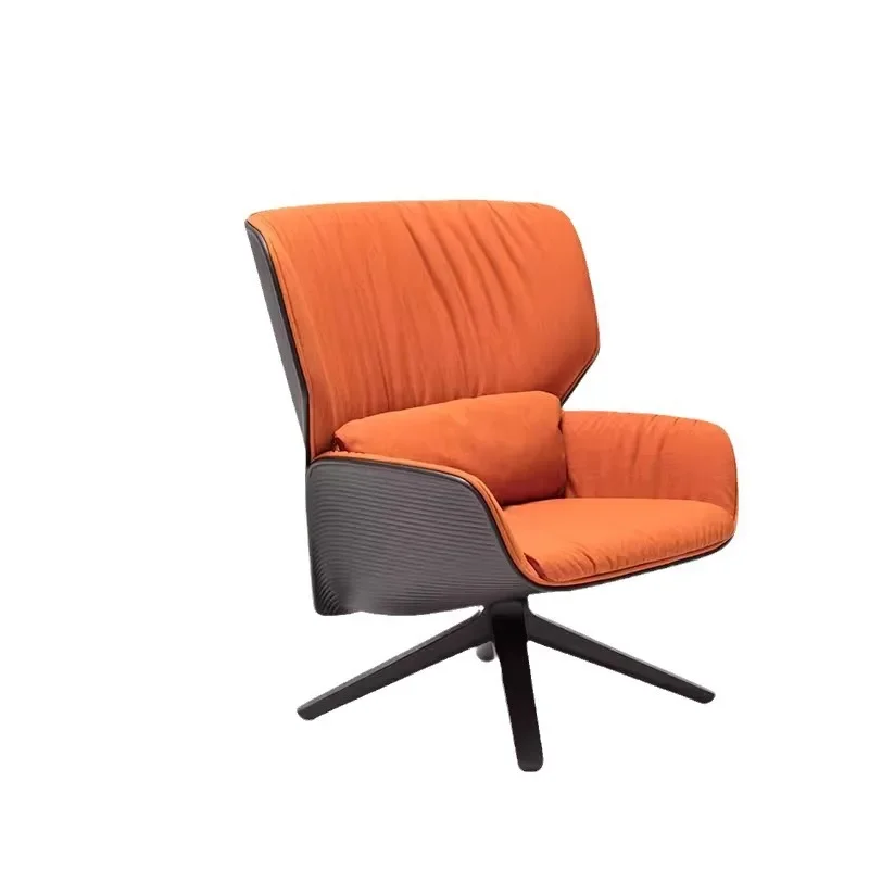 Light luxury single sofa chair business meeting guests negotiate tables and chairs hotel leisure chair leather